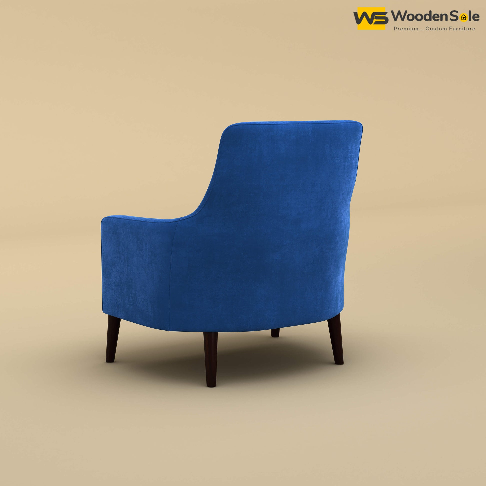 Rubik Lounge Chair (Velvet, Royal Blue)