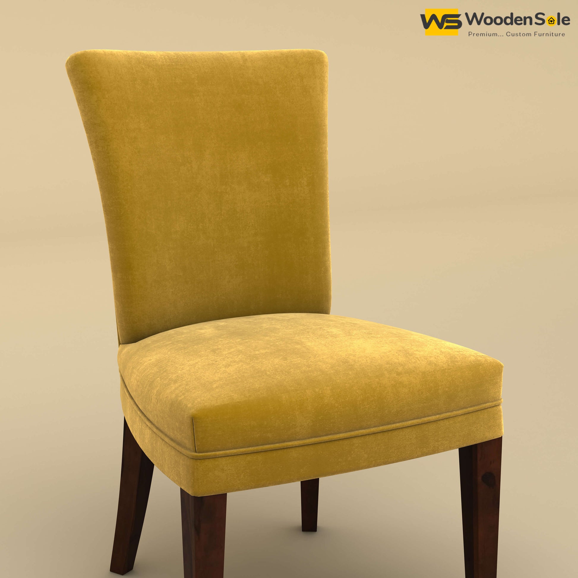 Bently Dining Chair (Velvet, Mustard Yellow)