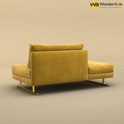 Elve Chaise Lounge (Velvet, Mustard Yellow)