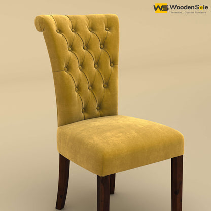 Kia Dining Chair (Velvet, Mustard Yellow)