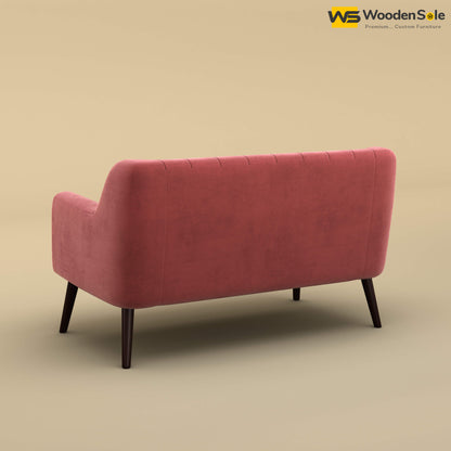 Viraj Loveseat Sofa (Velvet, Pink)