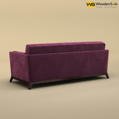 Bruno 3 Seater Sofa (Velvet, Dark Purple)
