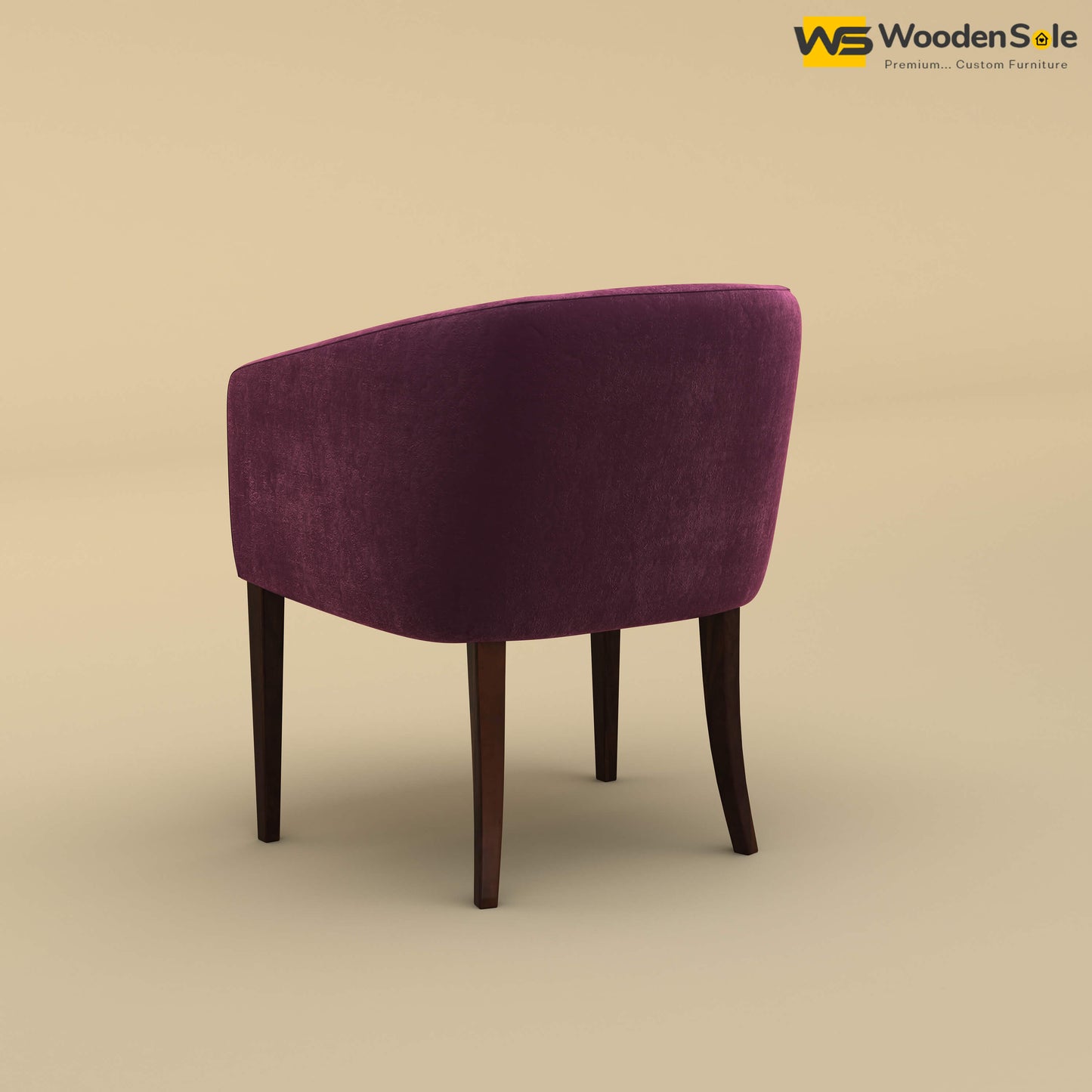 Florence Dining Chair (Velvet, Dark Purple)