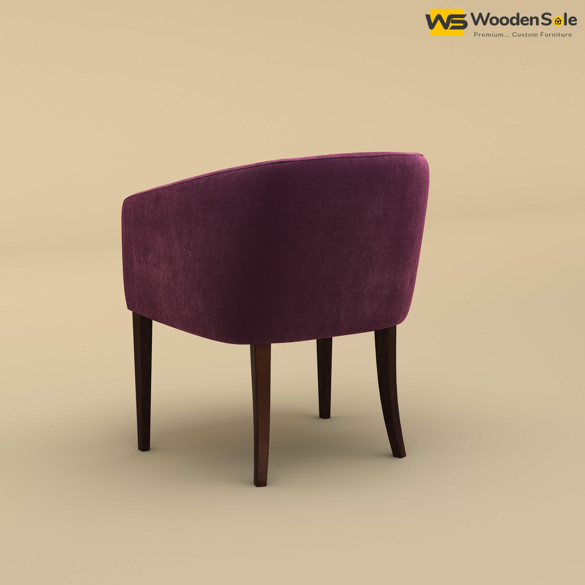 Florence Dining Chair (Velvet, Dark Purple)
