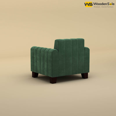 Furo 1 Seater Fabric Sofa (Velvet, Forest Green)