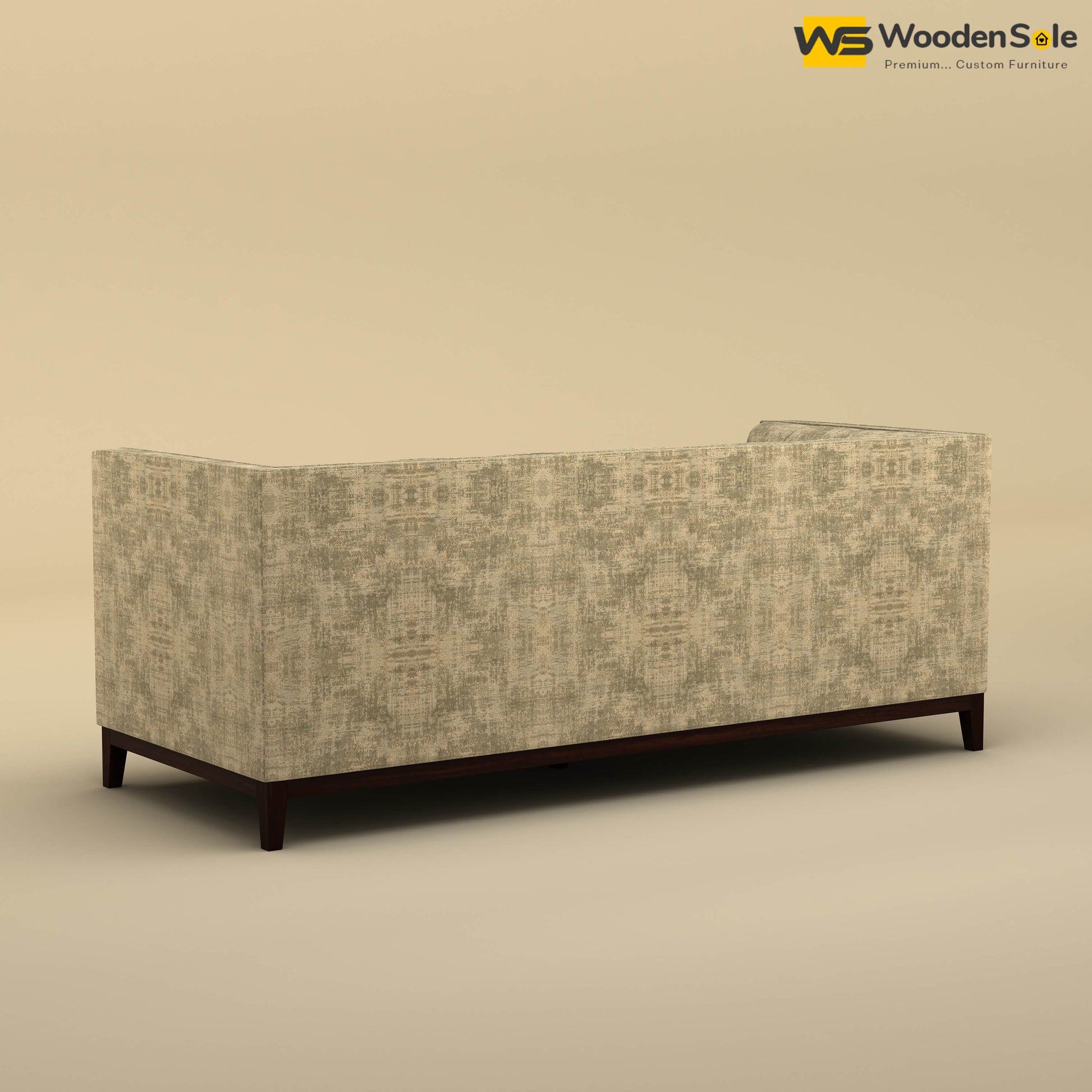 Loren Three Seater Fabric Sofa (Cotton, Patchy Cream)