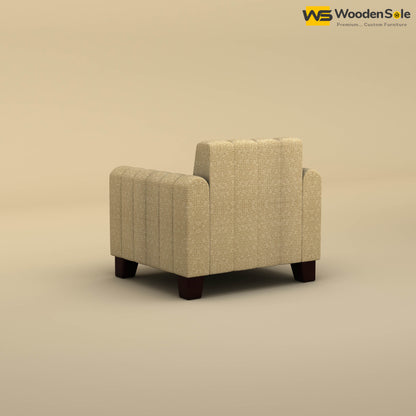Furo 1 Seater Fabric Sofa (Cotton, Faux Cream)