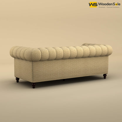 Maharaja Fabric 3 Seater Sofa (Cotton, Faux Cream)