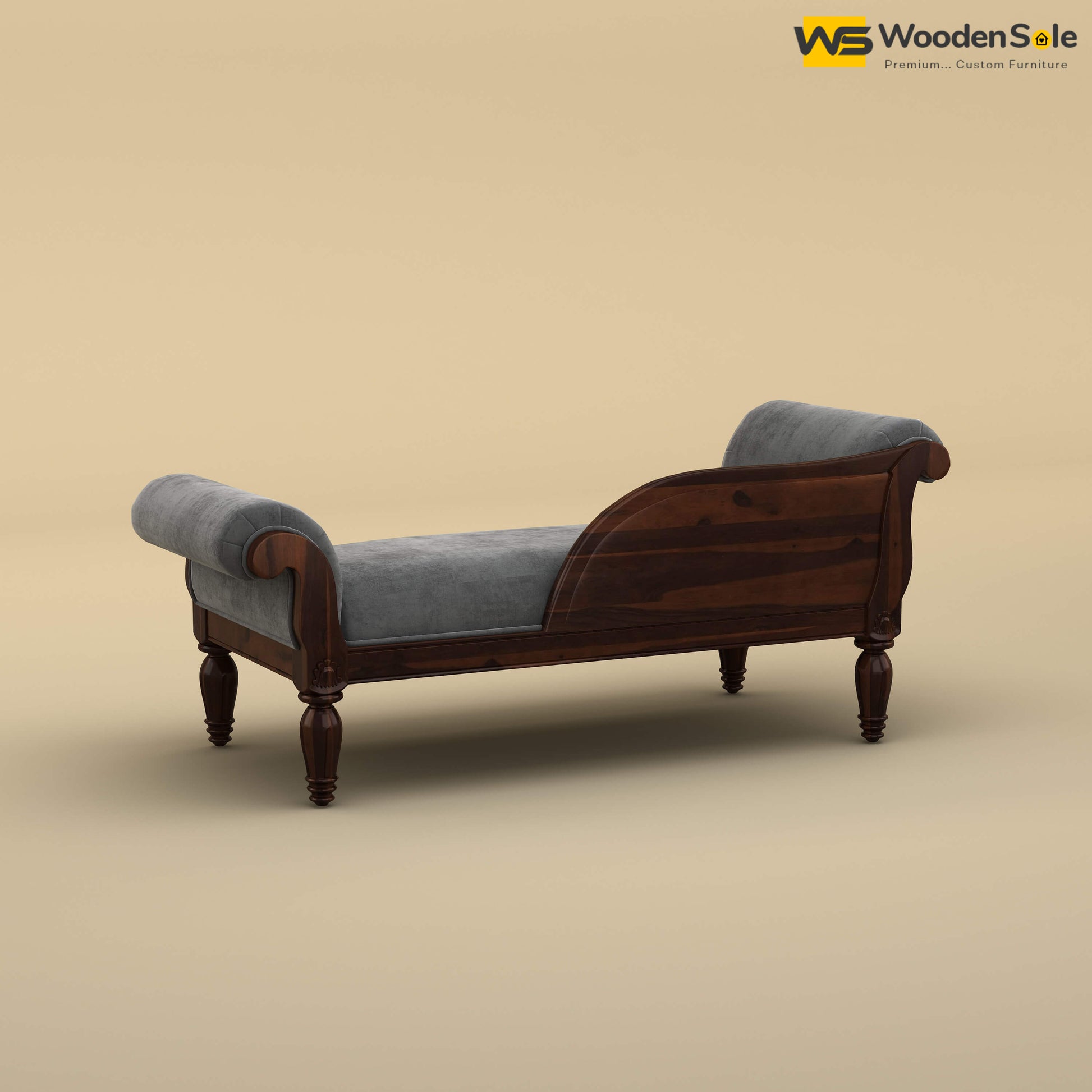 Virat Chaise Lounge (Velvet, Charcoal Gray)