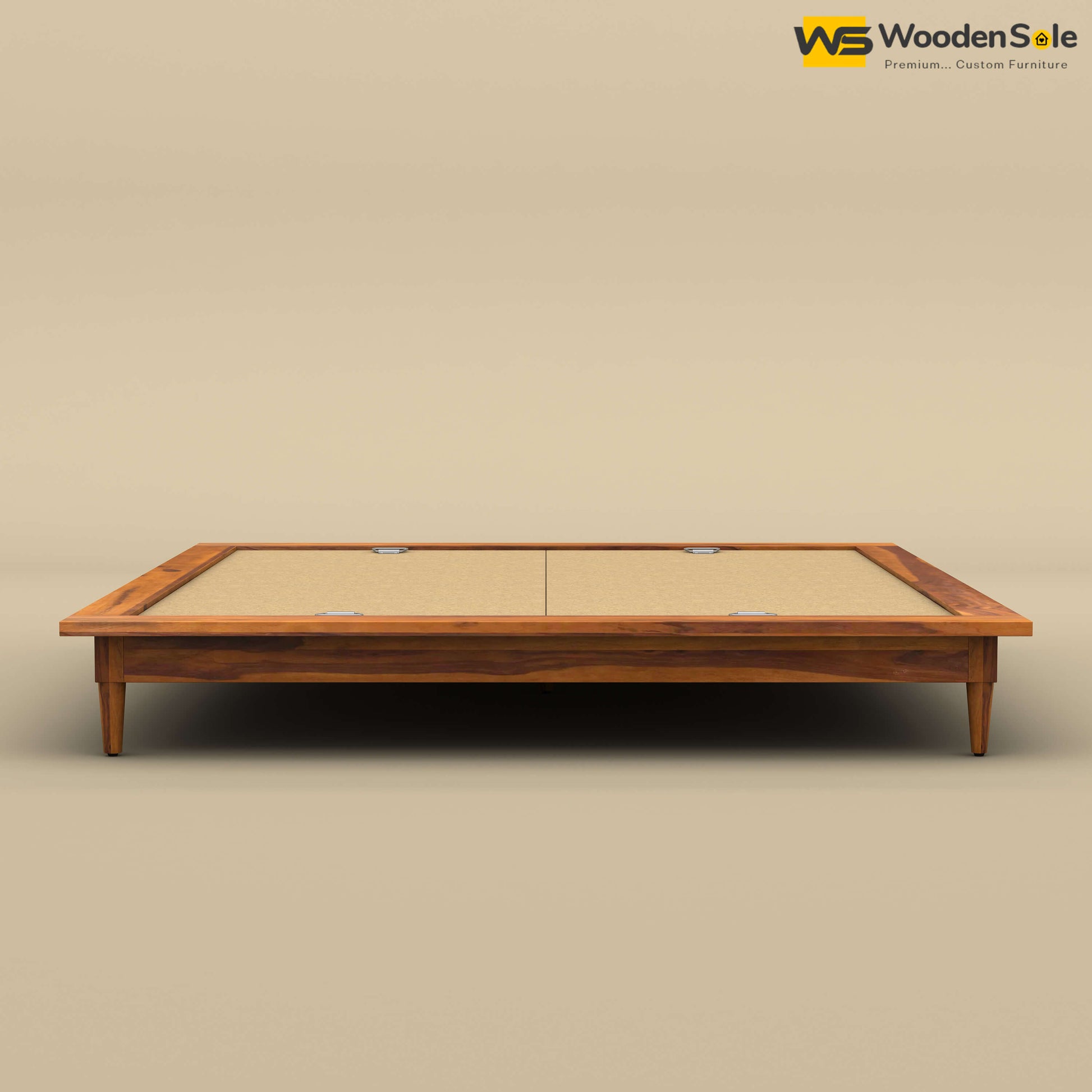 Floora Platform Bed (King Size, Honey Finish)