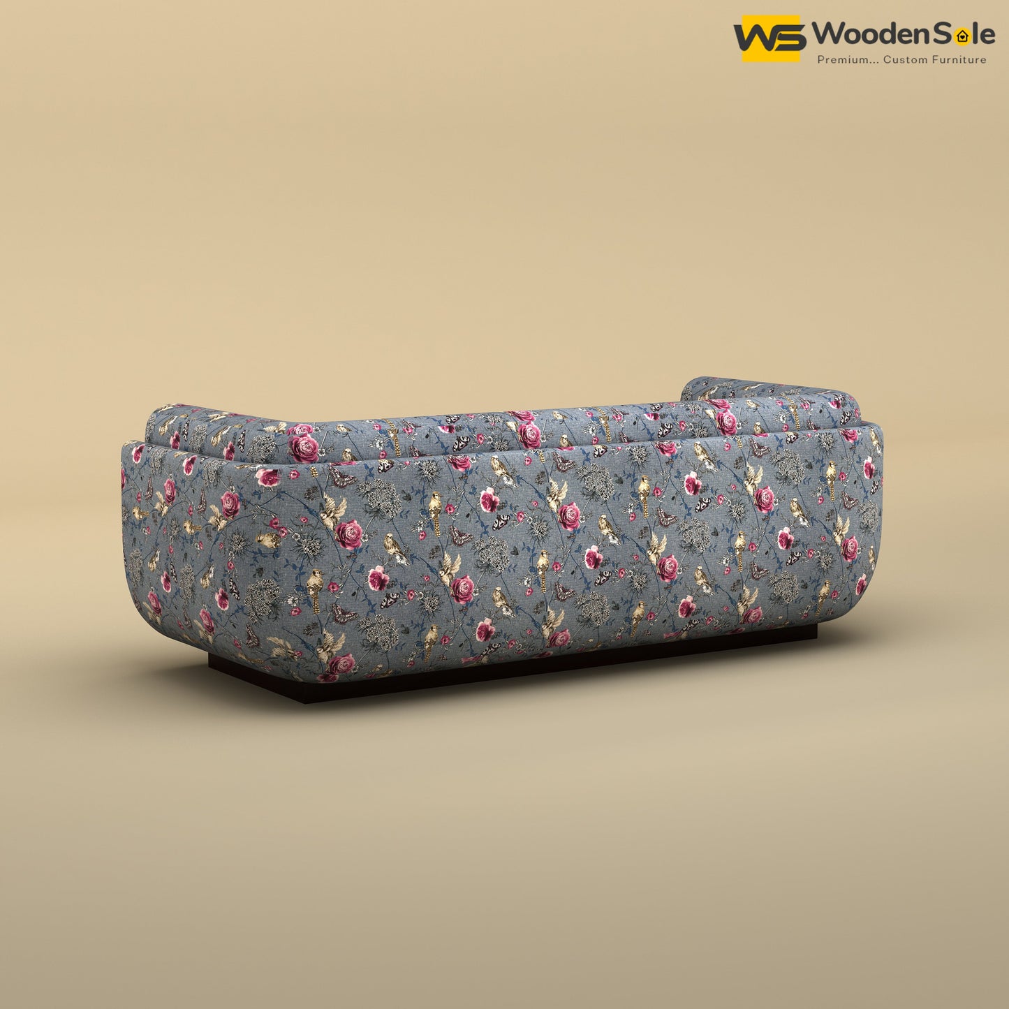 Vedant Three Seater Sofa (Cotton, Floral Printed)