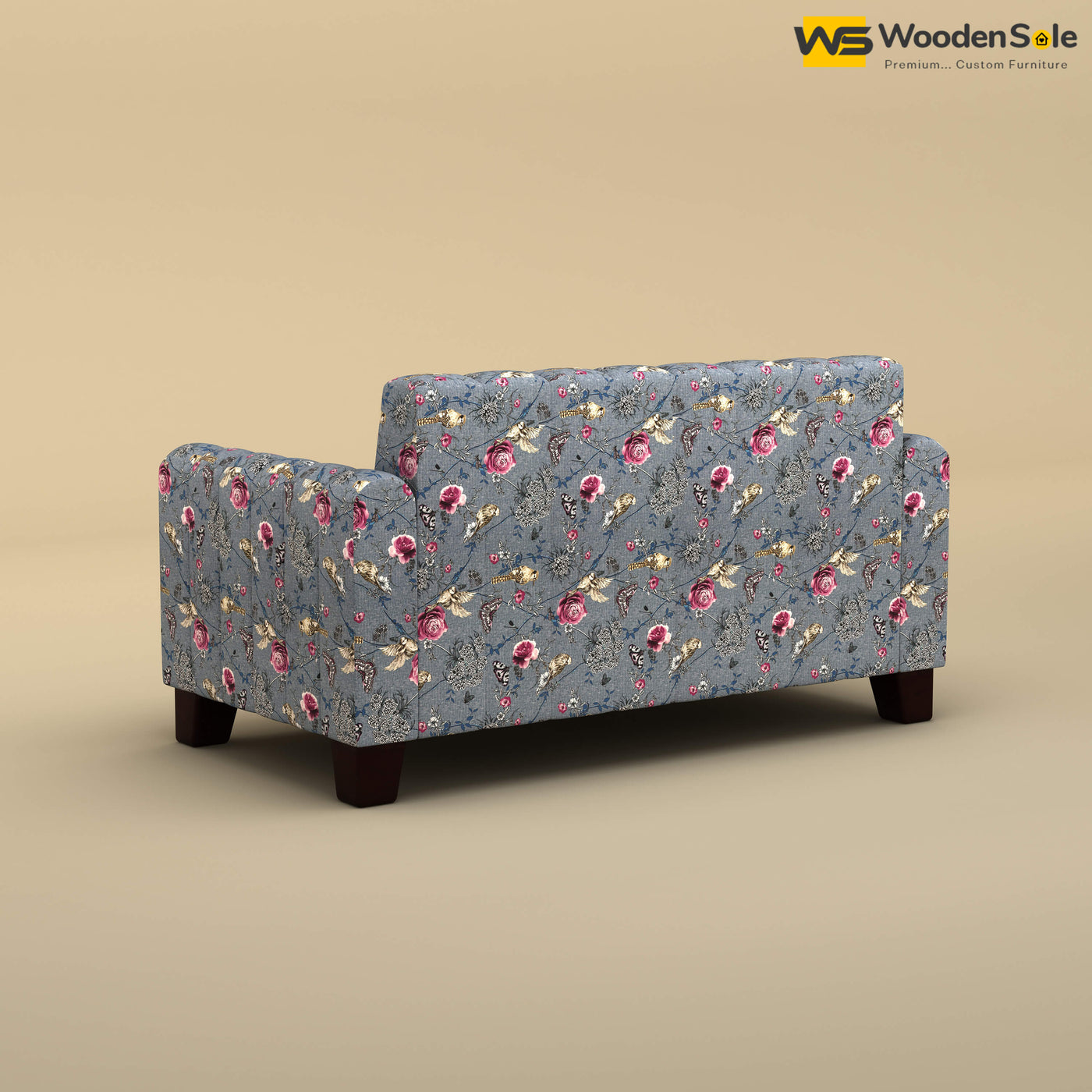 Furo 2 Seater Fabric Sofa (Cotton, Floral Printed)