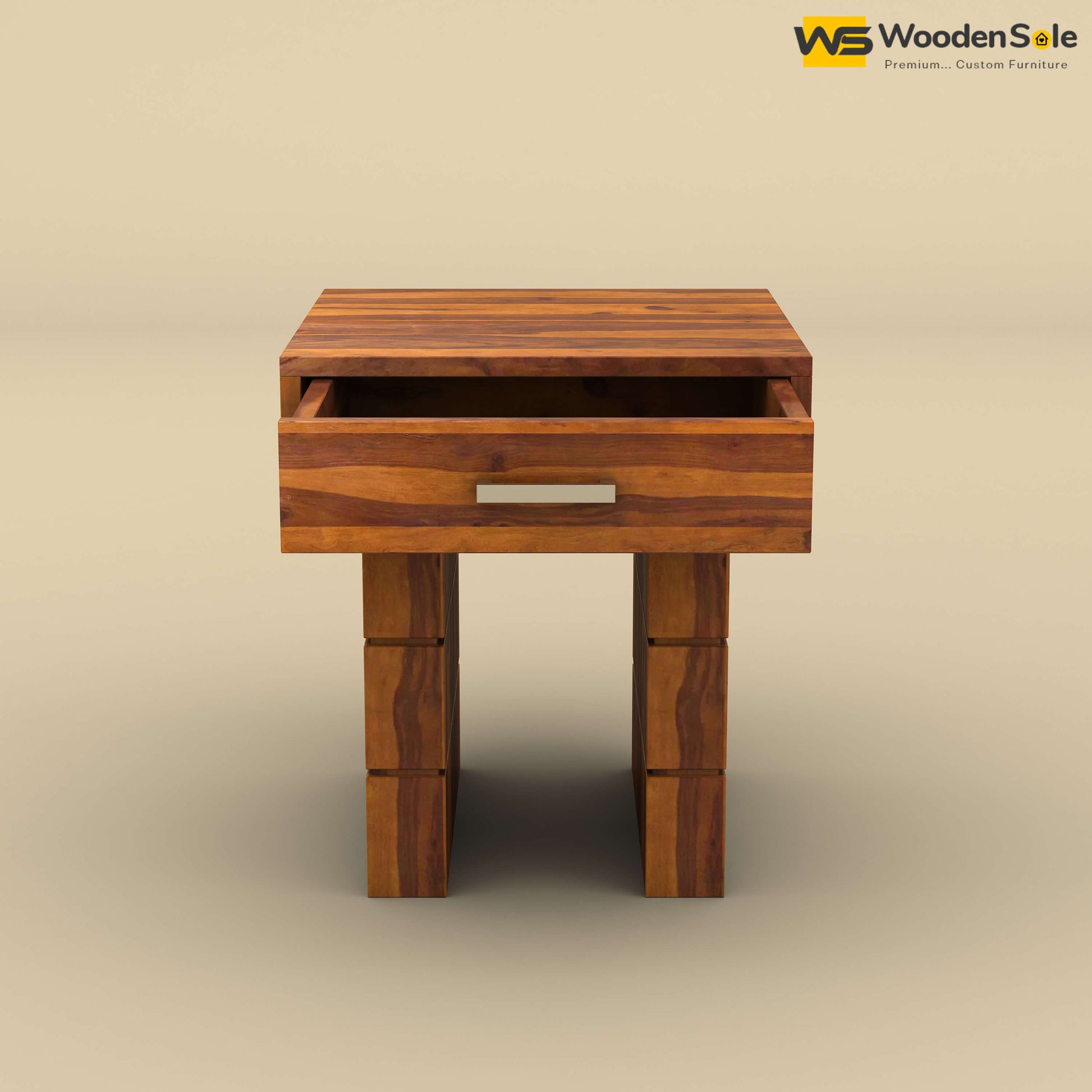 Sandra Bedside Table (Honey Finish)