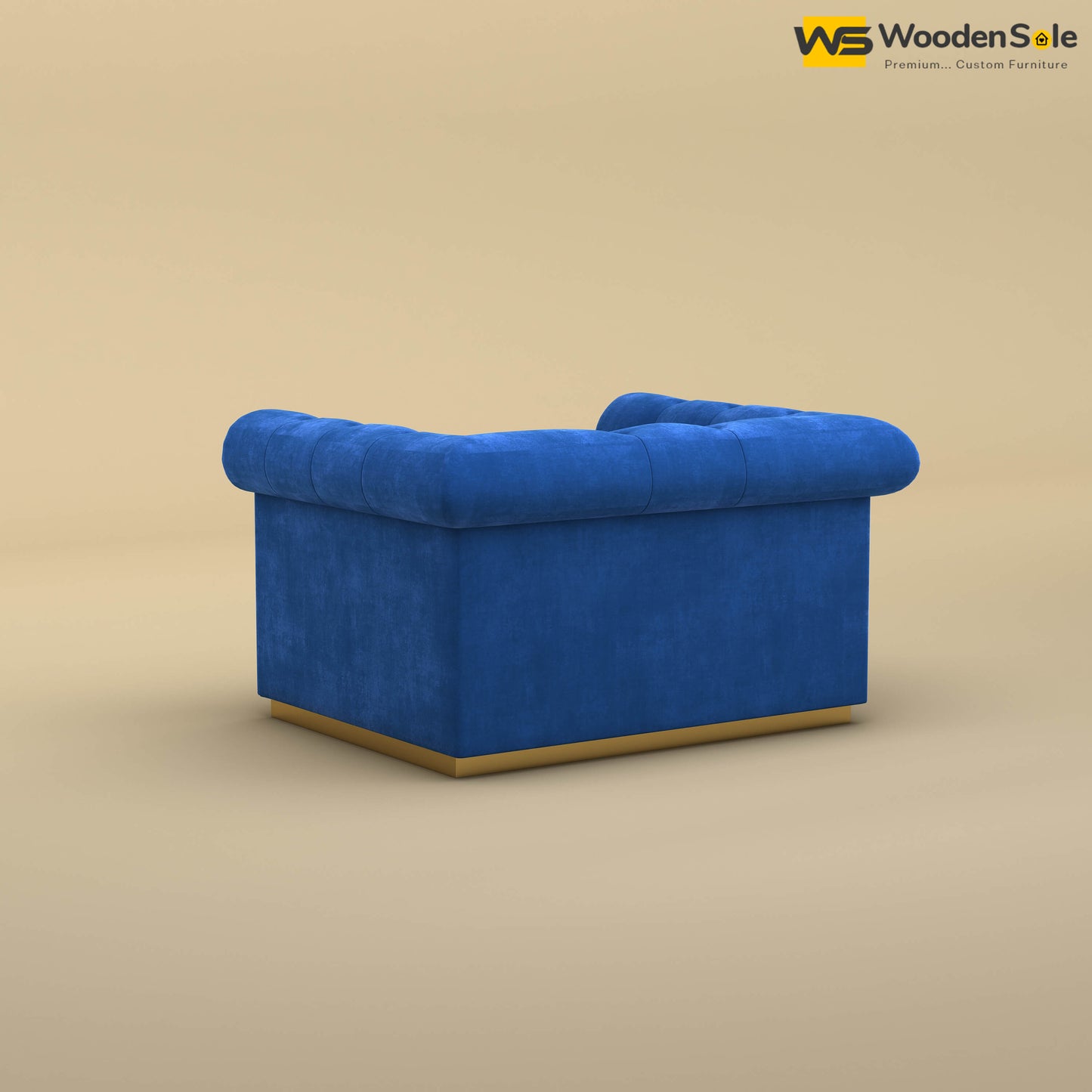 Morrison 1 Seater Fabric Sofa (Velvet, Royal Blue)