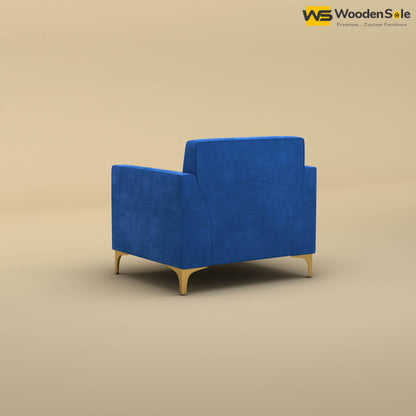 Nayobi 1 Seater Sofa (Velvet, Royal Blue)