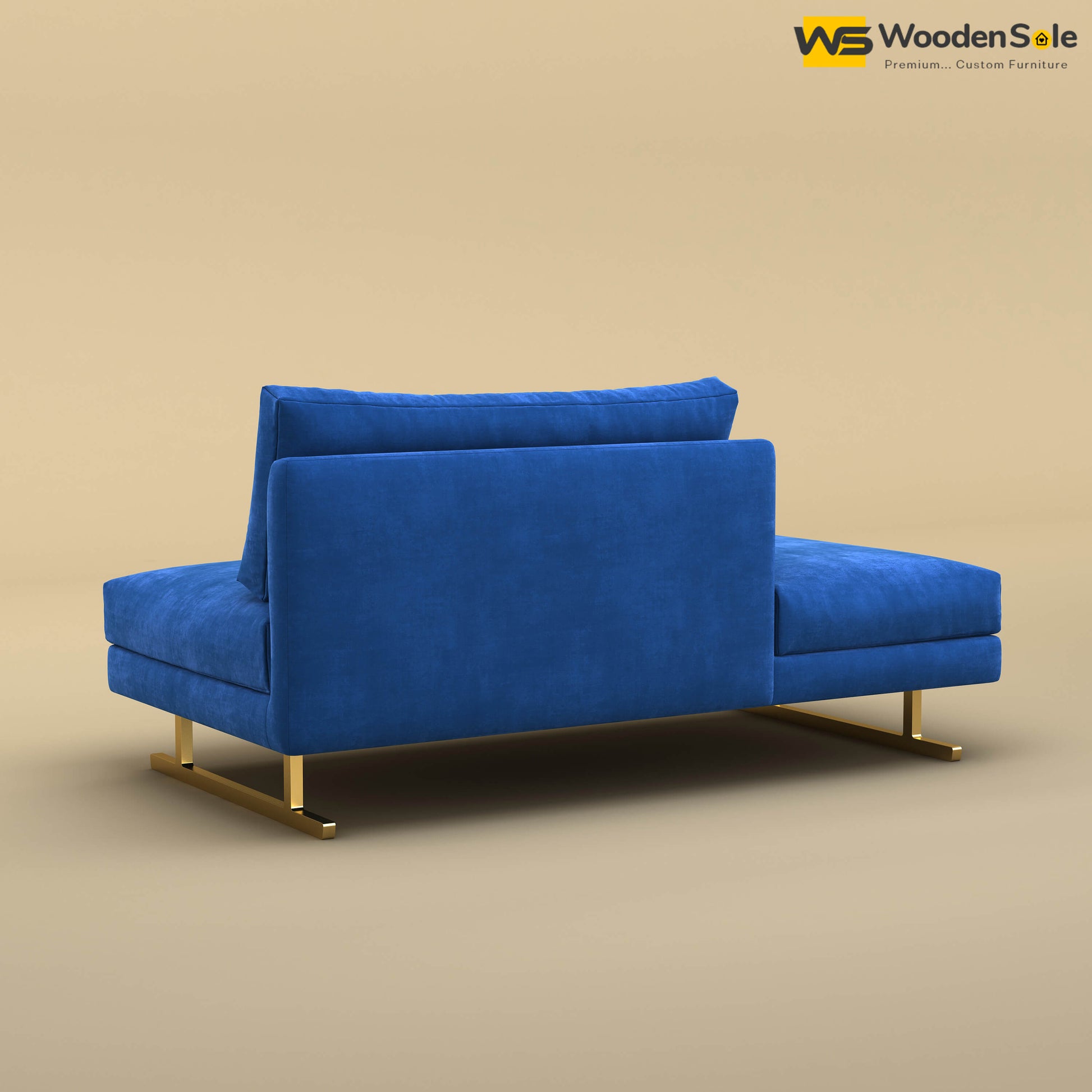 Elve Chaise Lounge (Velvet, Royal Blue)