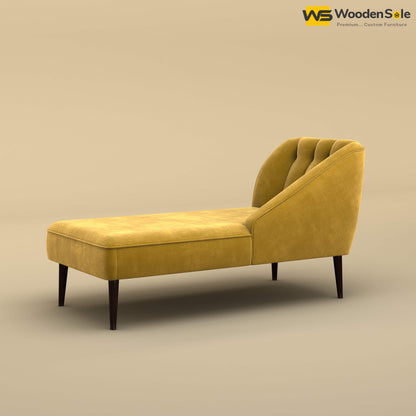 Perla Chaise Lounge (Velvet, Mustard Yellow)