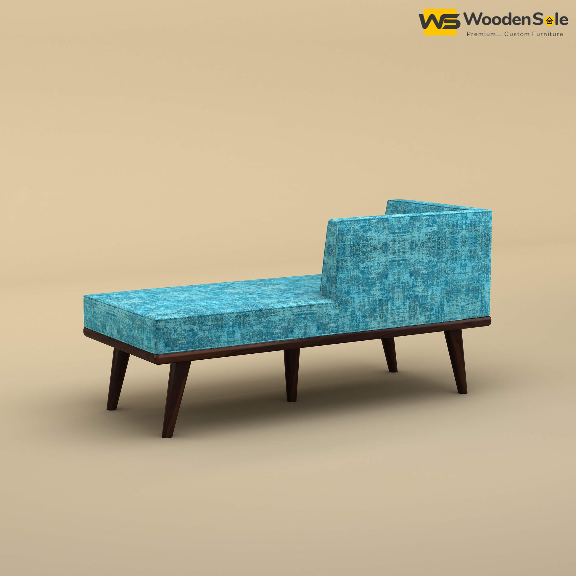 Sheher Chaise Lounge (Cotton, Teal Blue)