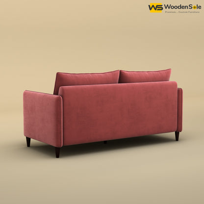 Citron 3 Seater Fabric Sofa (Velvet, Pink)