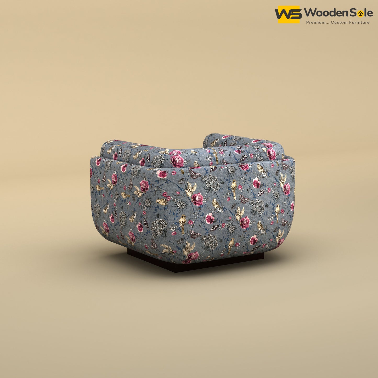 Vedant 1 Seater Fabric Sofa (Cotton, Floral Printed)