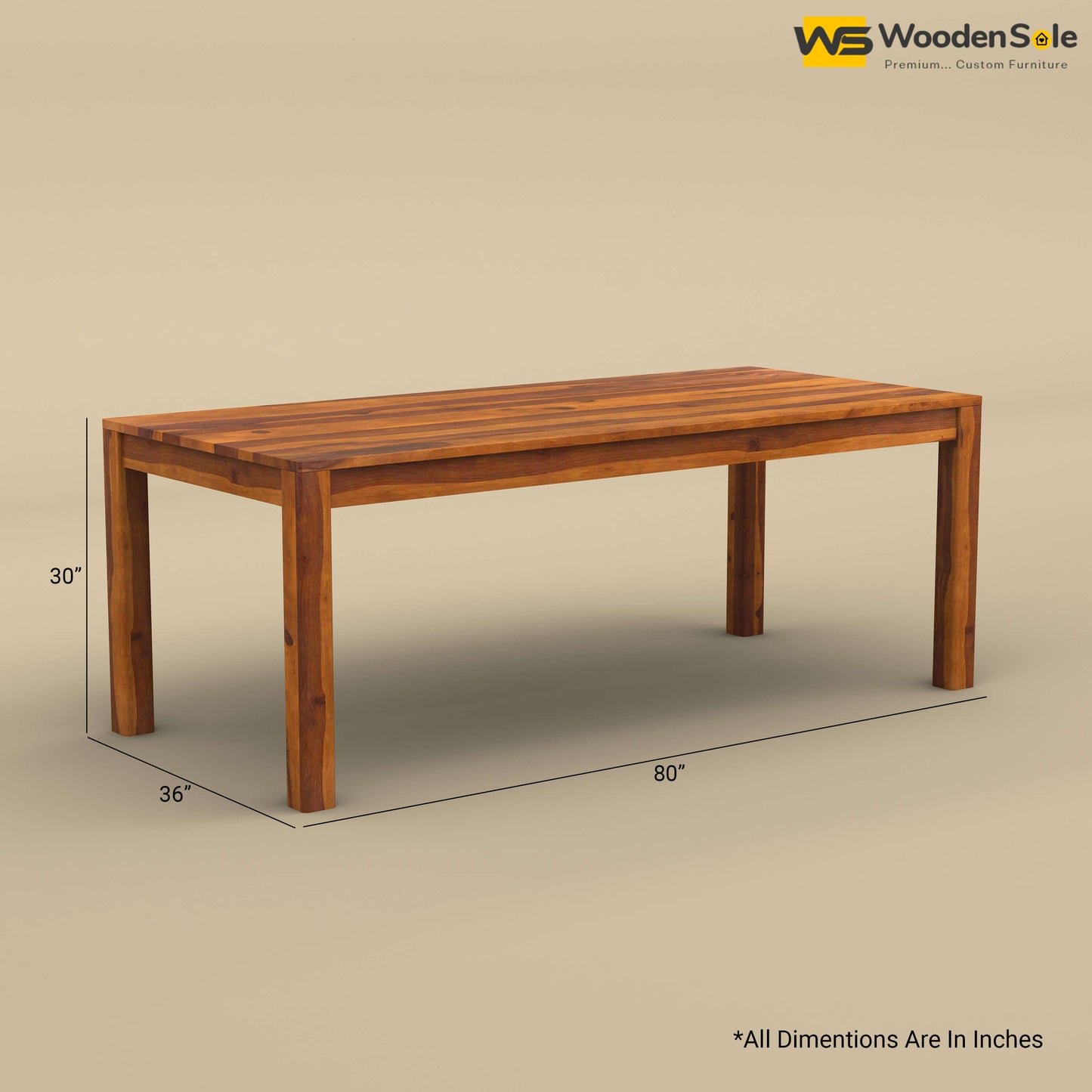 Ashley 8 Seater Dining Table Set (Honey Finish)