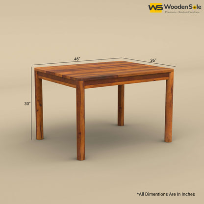 Madrid 4 Seater Dining Table (Honey Finish)