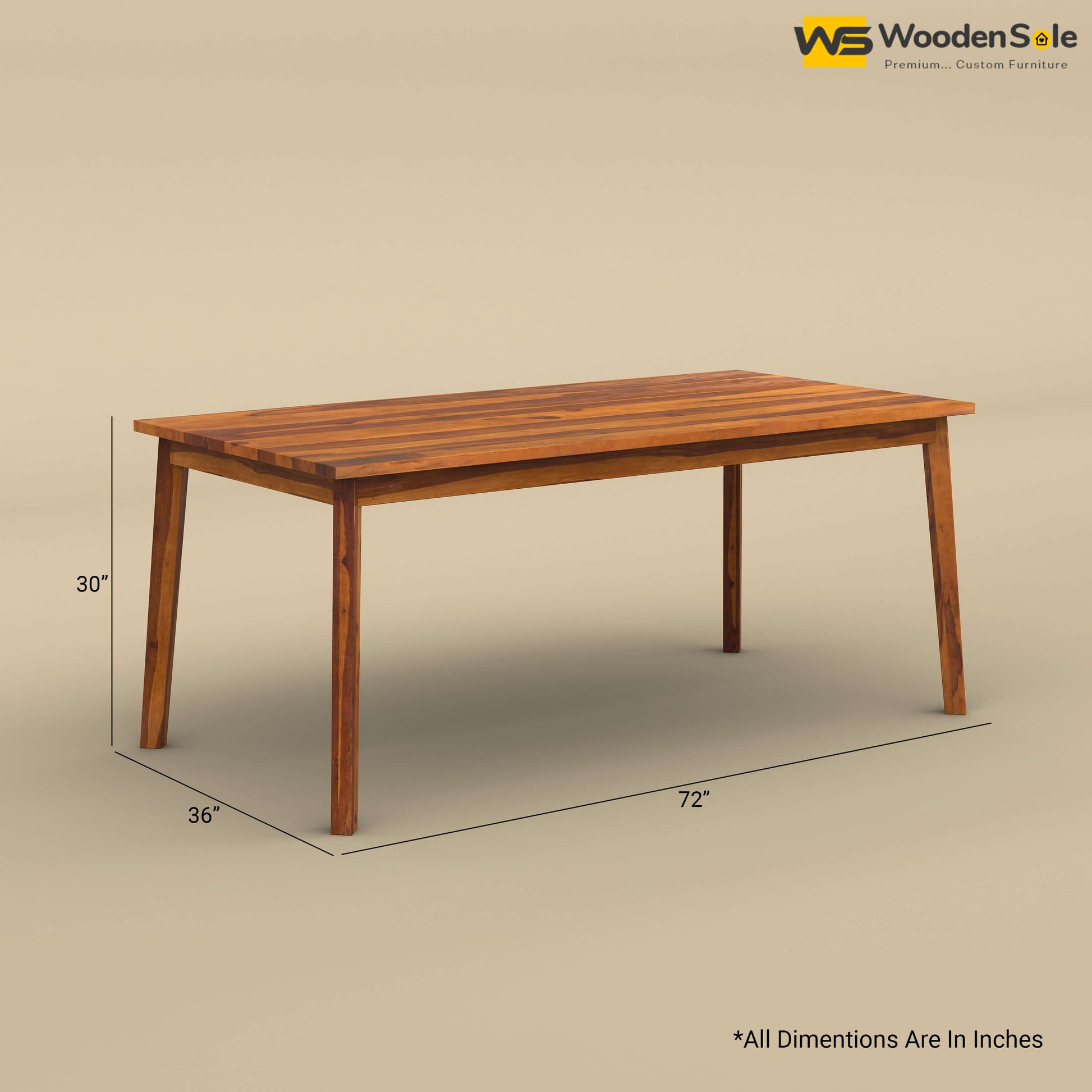 Kia 6 Seater Dining Set (Honey Finish)