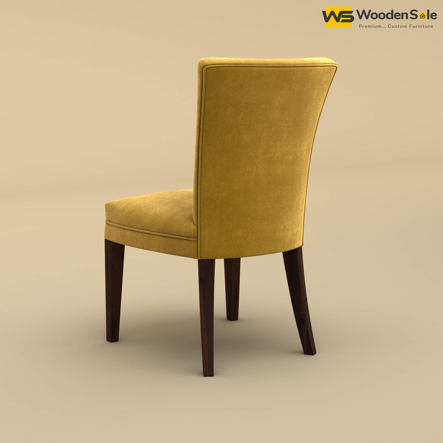 Bently Dining Chair (Velvet, Mustard Yellow)