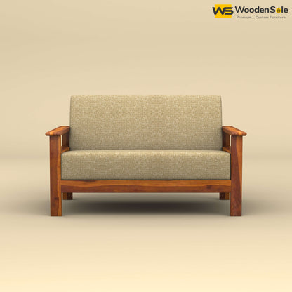Edwin 2 Seater Wooden Sofa (Honey Finish)
