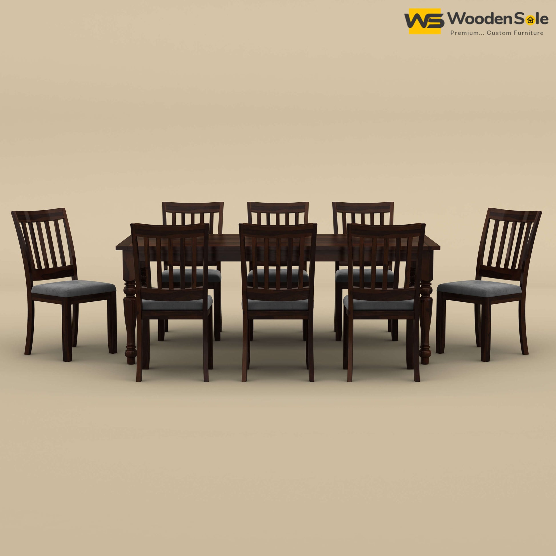 Martha 8 Seater Dining Table Set (Walnut Finish)