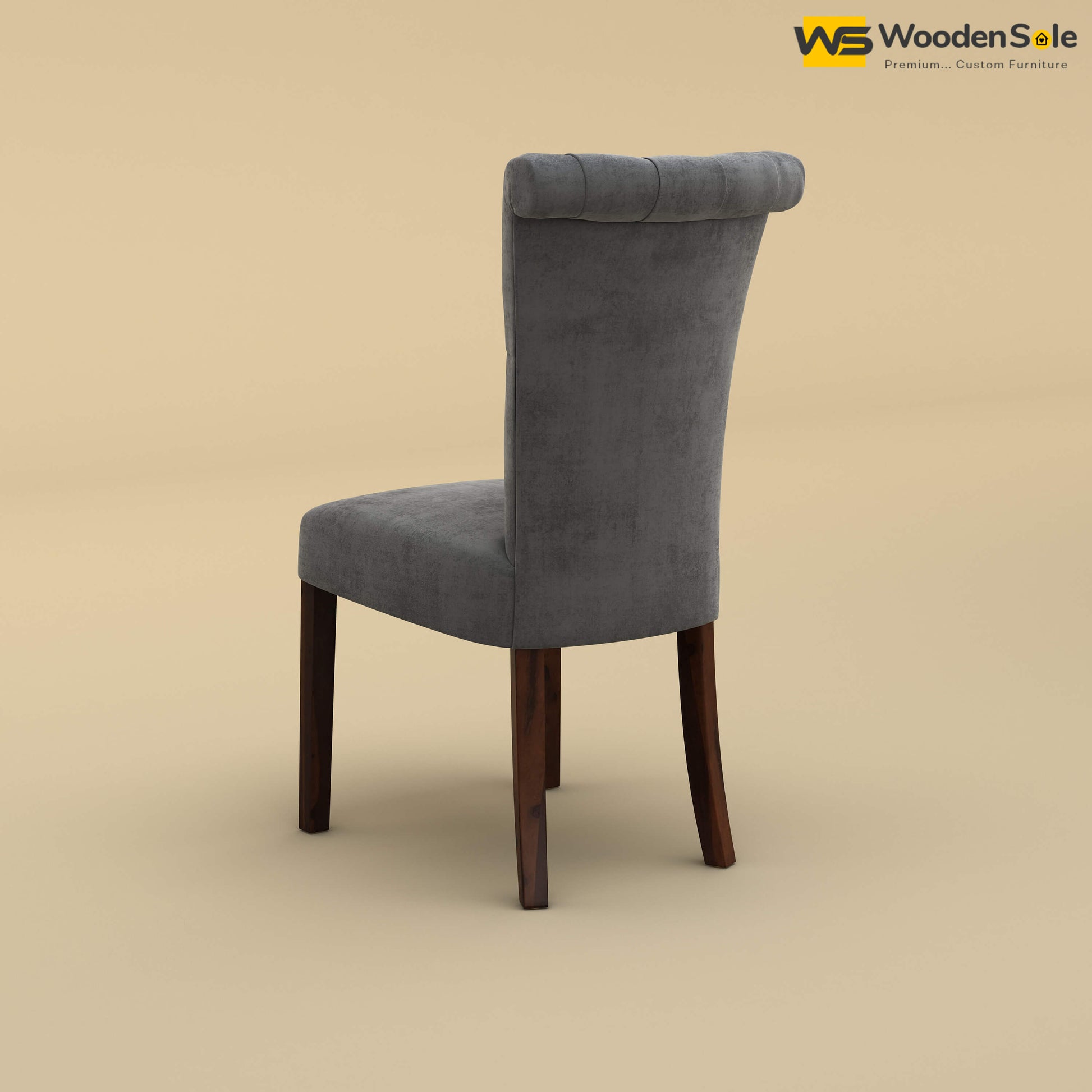 Kia Dining Chair (Velvet, Charcoal Gray)