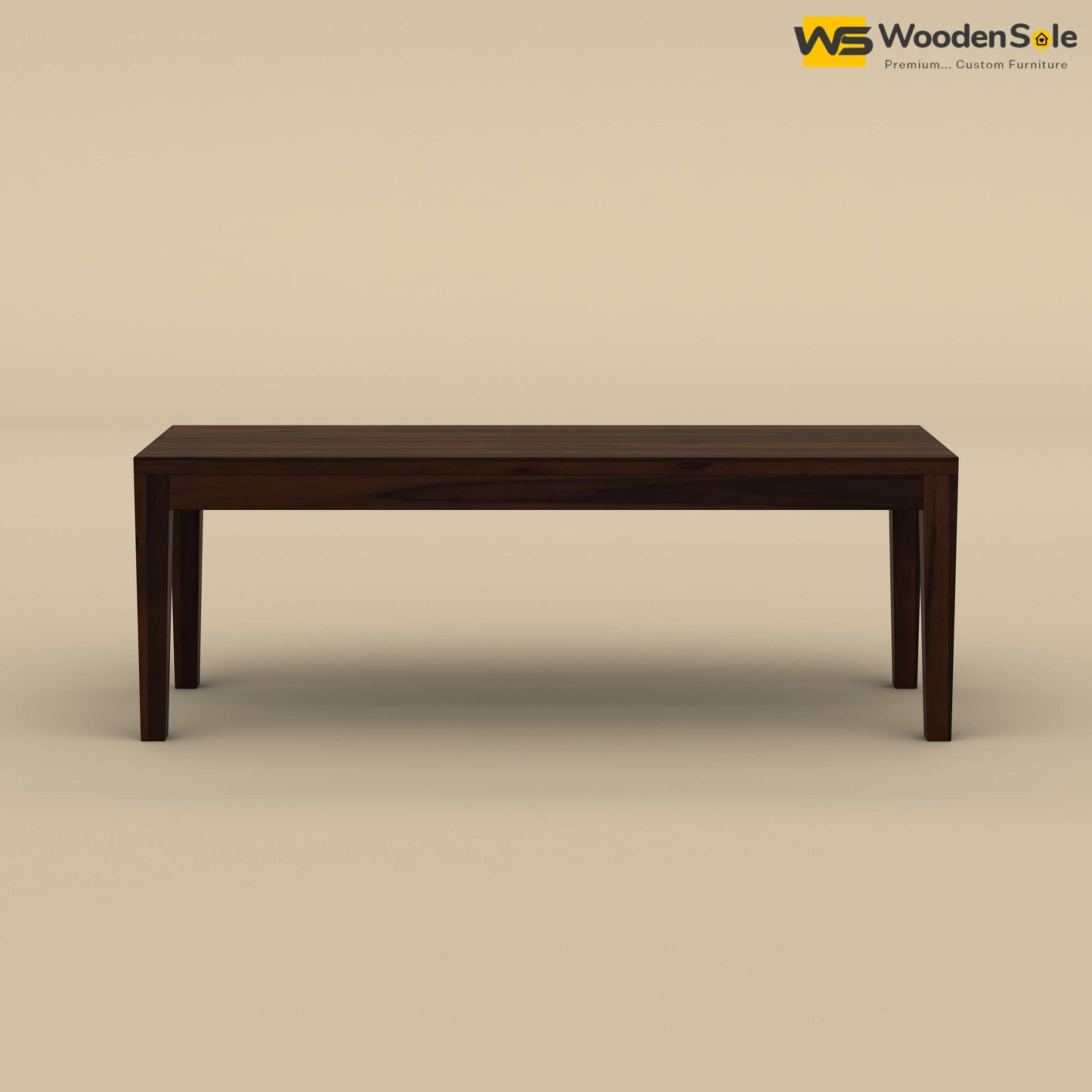 Sheesham Wood 6 Seater Dining Table Set with Bench (Walnut Finish)