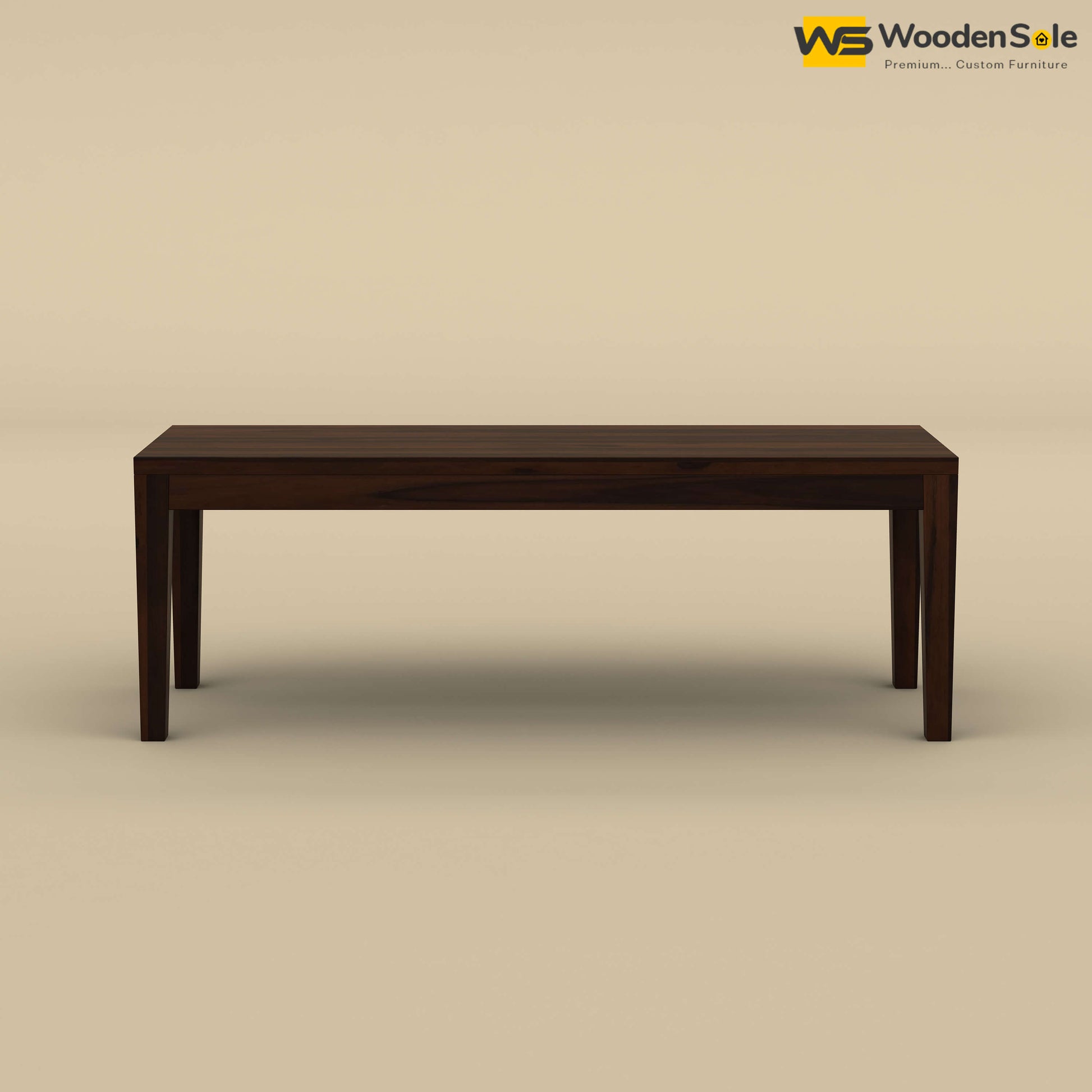 Sheesham Wood 6 Seater Dining Table Set with Bench (Walnut Finish)