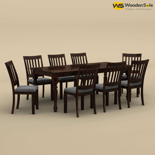 Martha 8 Seater Dining Table Set (Walnut Finish)
