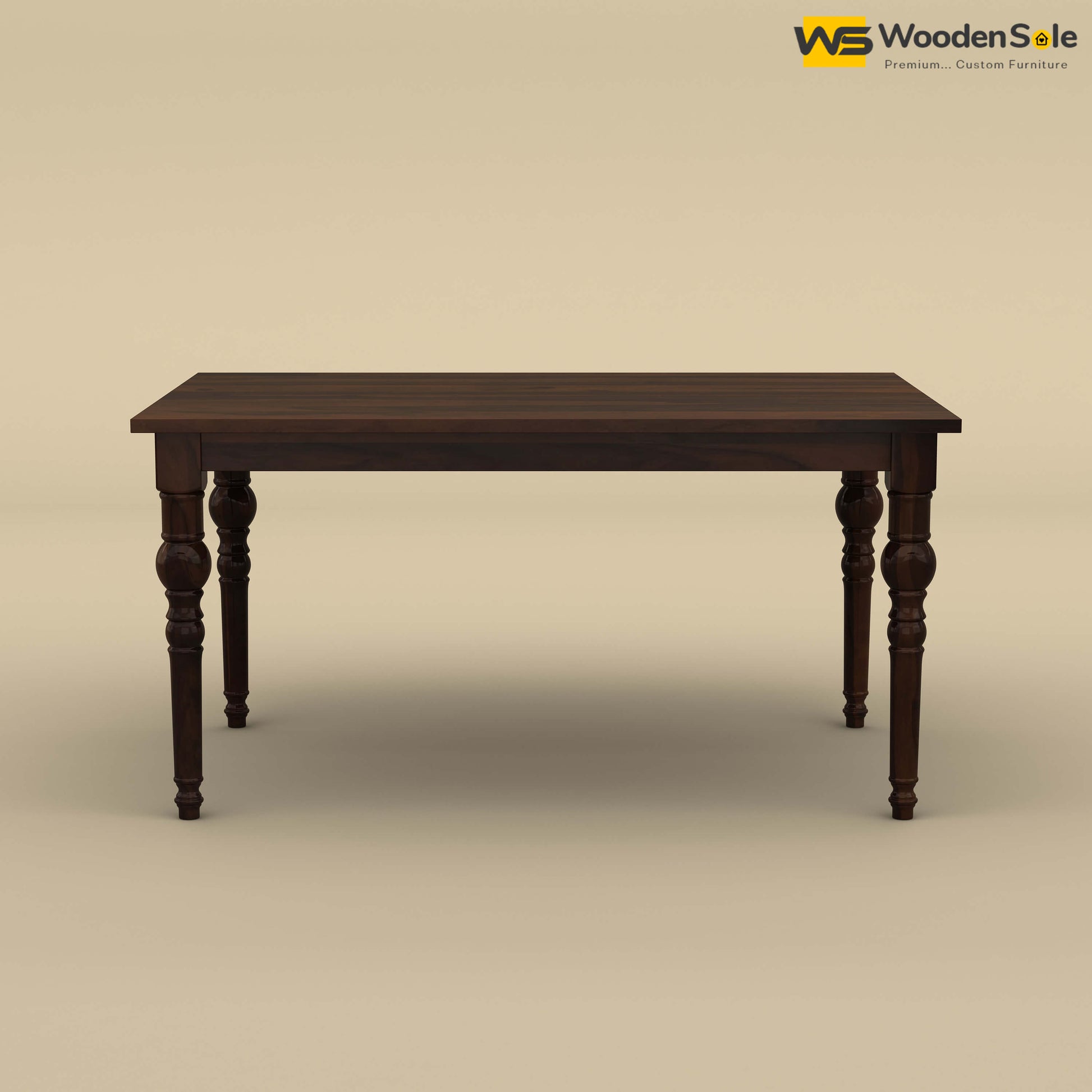 Elliot Dining Table 6 Seater Set (Walnut Finish)