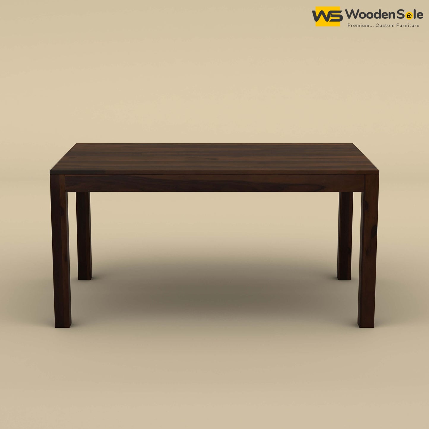 Sheesham Wood 6 Seater Dining Table Set with Bench (Walnut Finish)