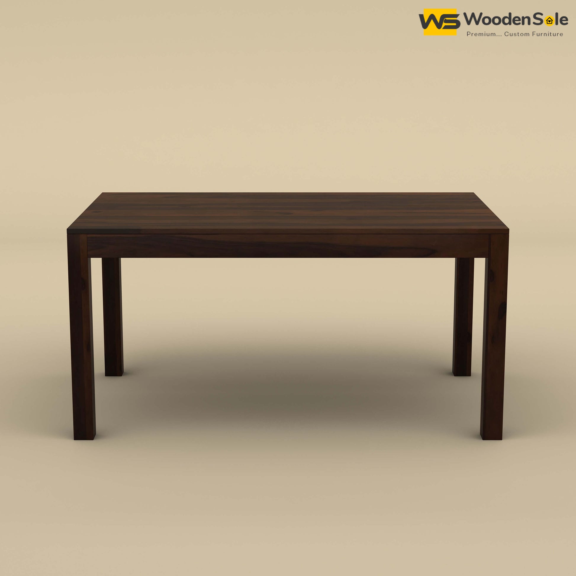 Sheesham Wood 6 Seater Dining Table Set with Bench (Walnut Finish)