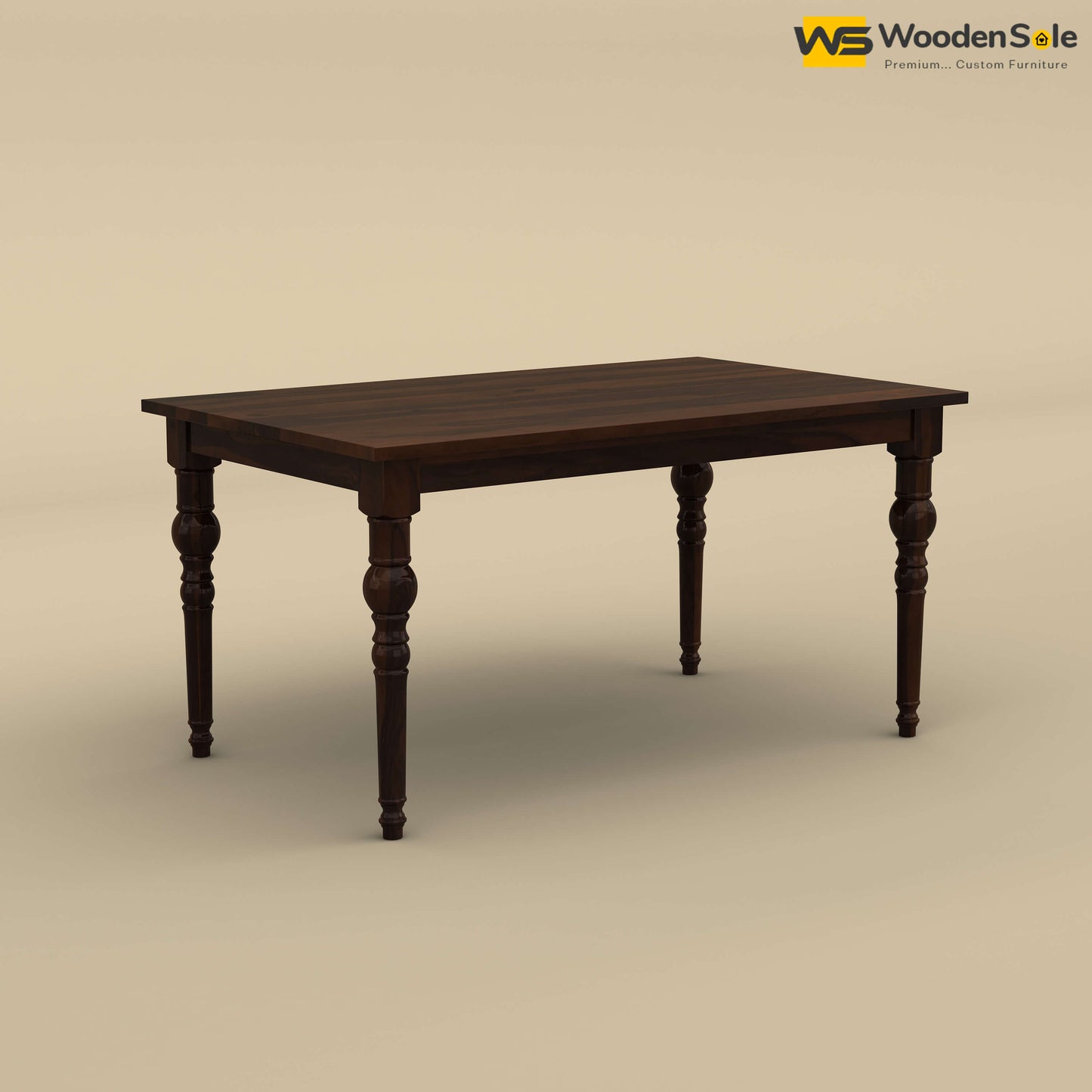 Elliot Dining Table 6 Seater Set (Walnut Finish)
