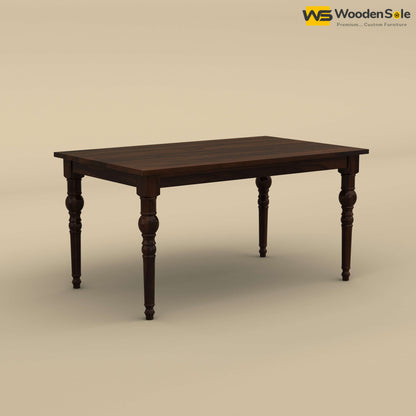 Elliot Dining Table 6 Seater Set (Walnut Finish)