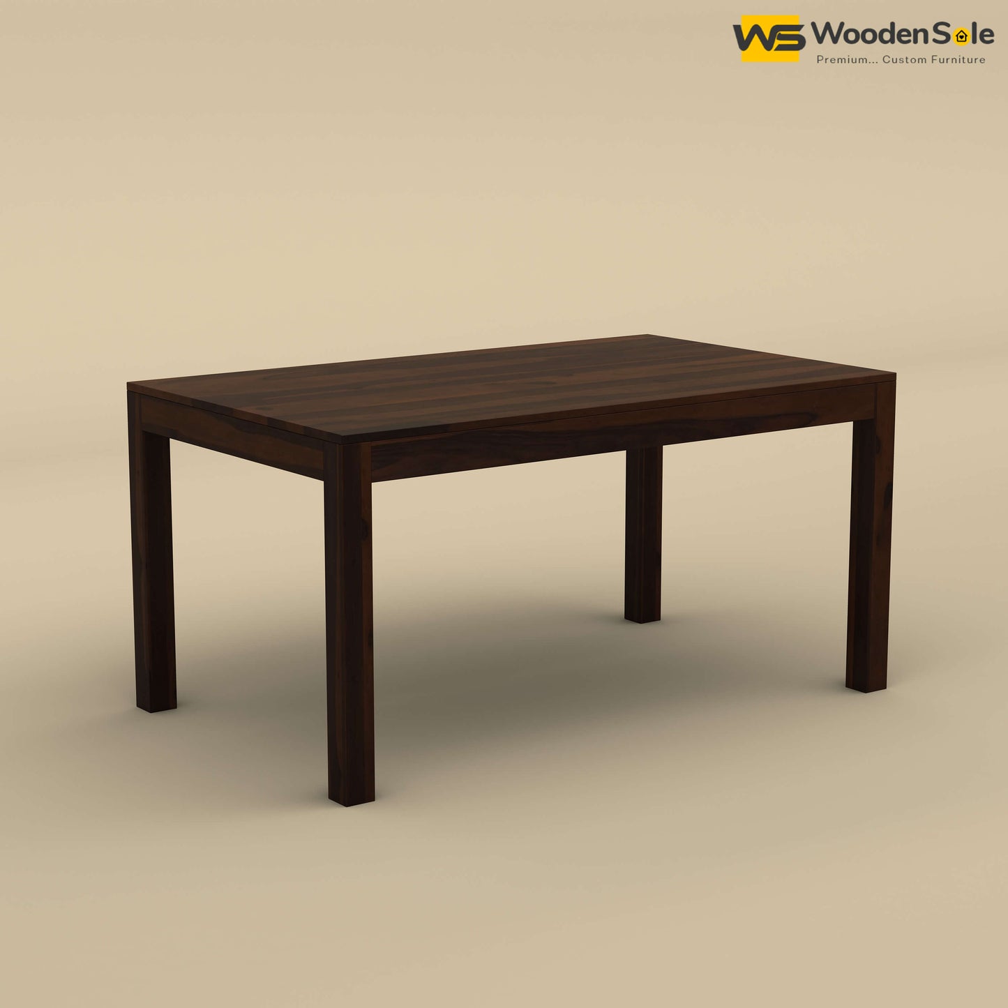 Sheesham Wood 6 Seater Dining Table Set with Bench (Walnut Finish)