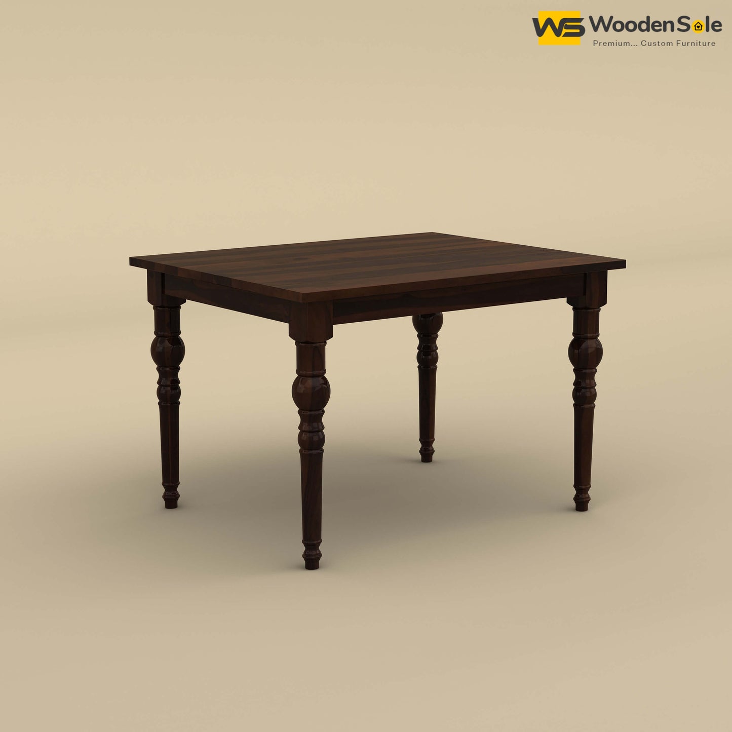 Elliot 4 Seater Dining Table (Walnut Finish)