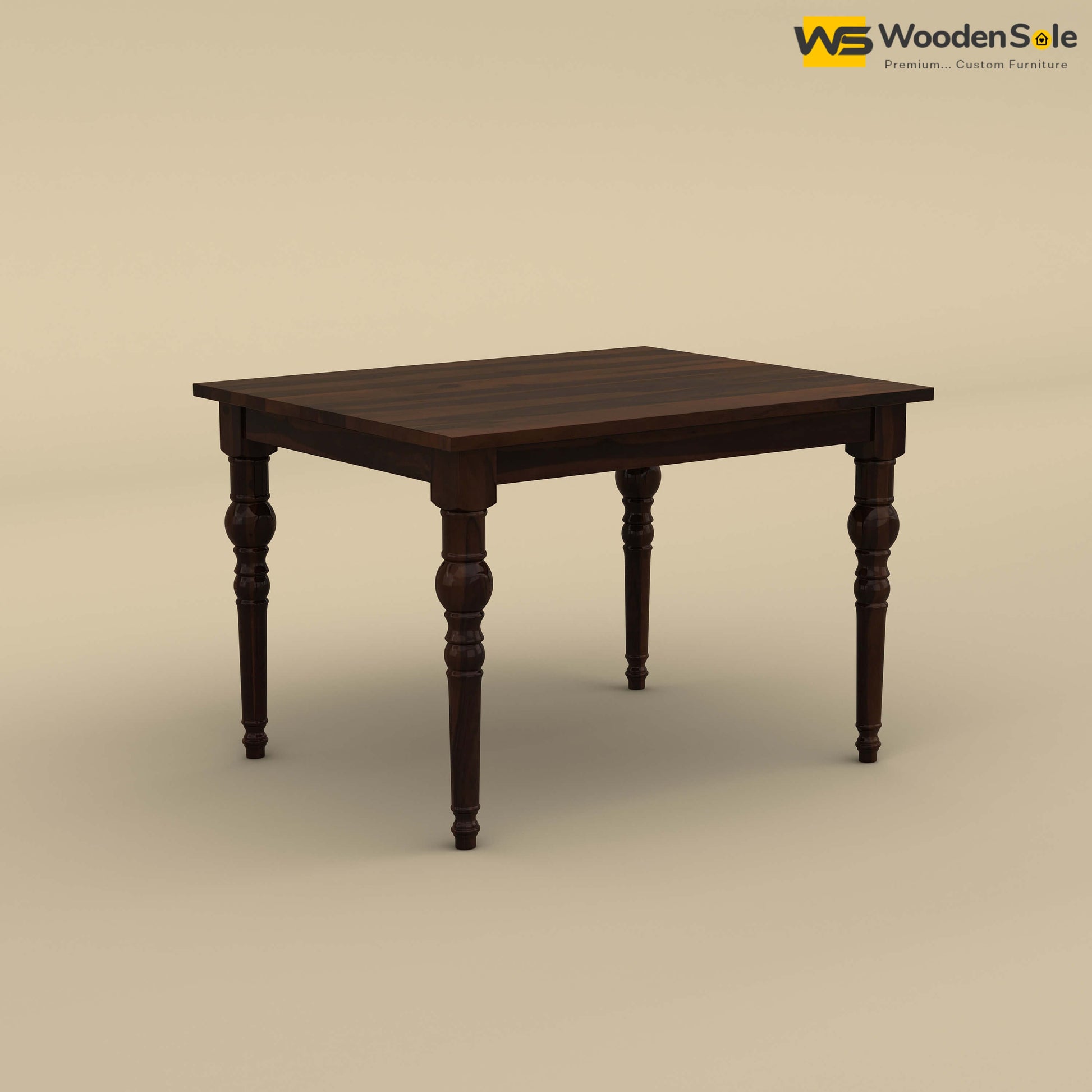 Elliot 4 Seater Dining Table (Walnut Finish)