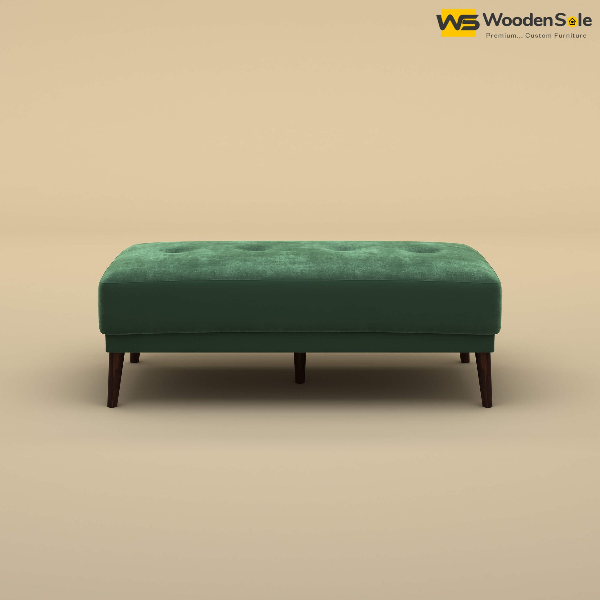 Daisy L Shape Sofa Cum Bed (Velvet, Forest Green)