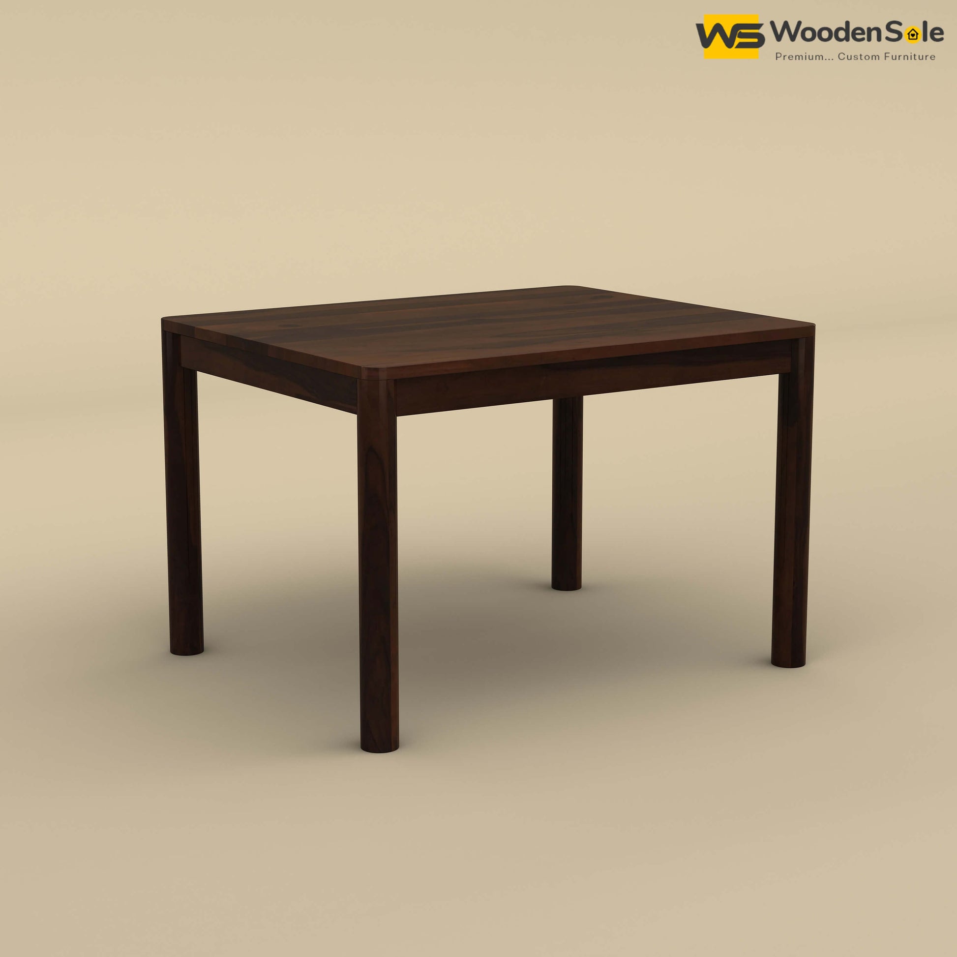 Madrid 4 Seat Dining Table Set (Walnut Finish)