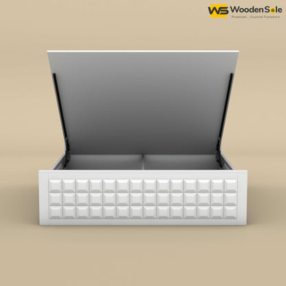 Diamond Hydraulic Storage Bed (White Finish)