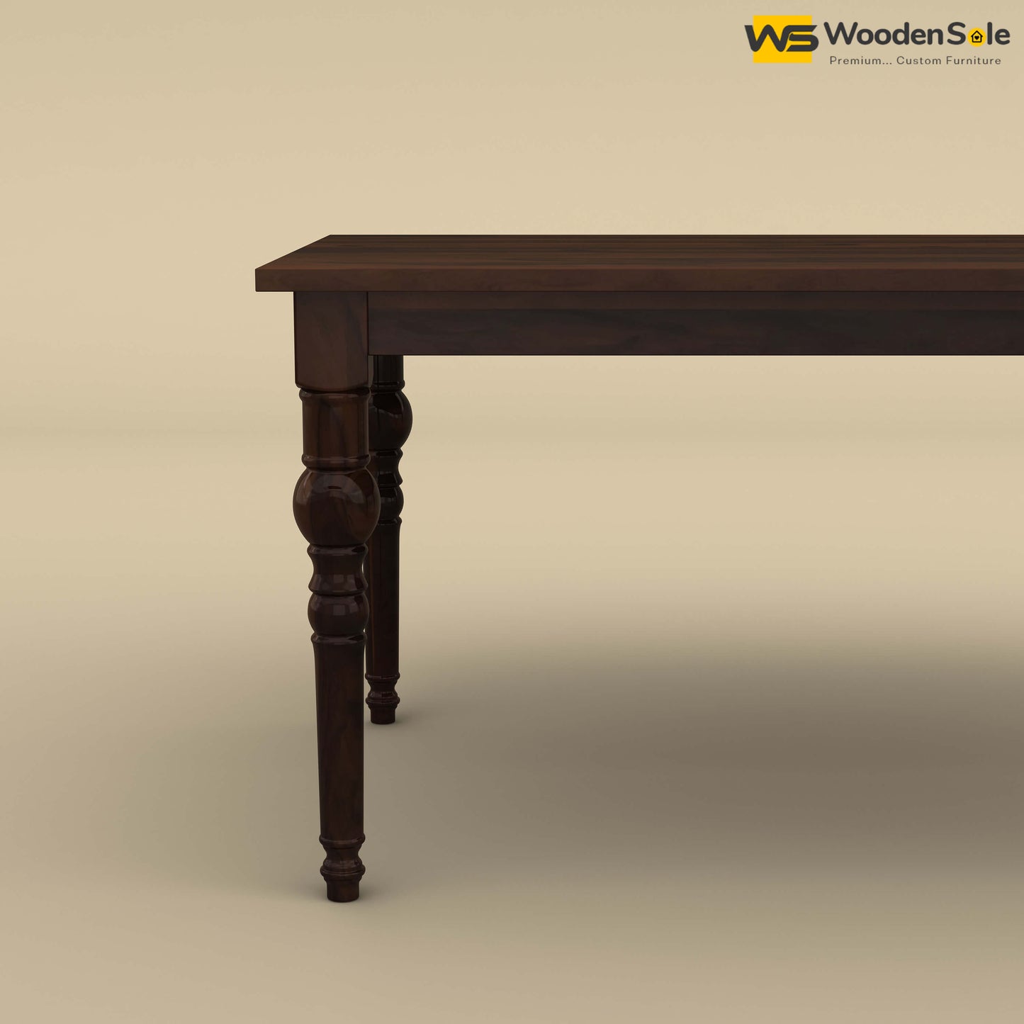 Elliot Dining Table 6 Seater Set (Walnut Finish)