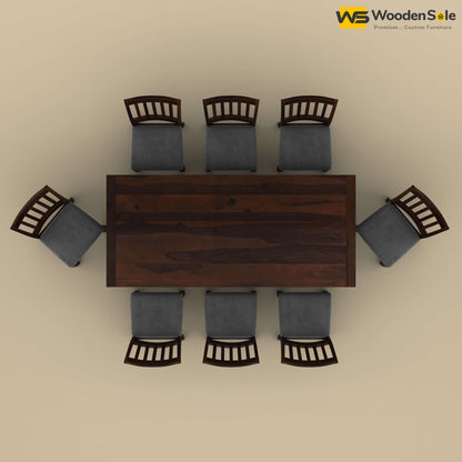 Martha 8 Seater Dining Table Set (Walnut Finish)