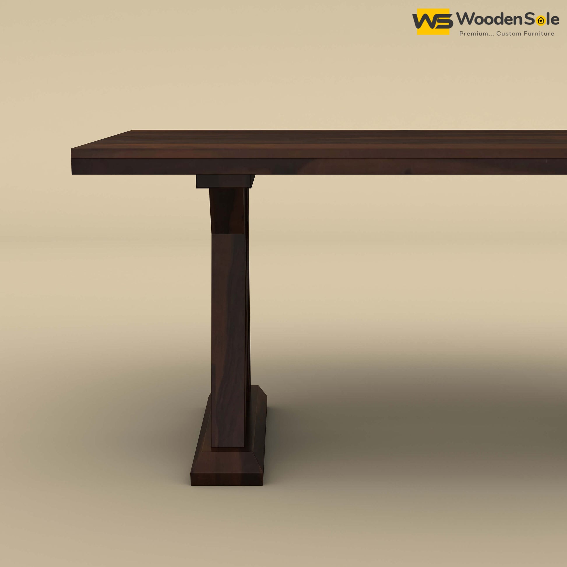 Criss Cross 6 Seater Dining Table (Walnut Finish)
