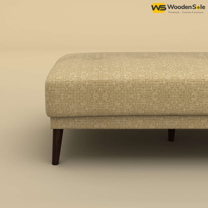 Daisy L Shape Sofa Cum Bed (Cotton, Faux Cream)