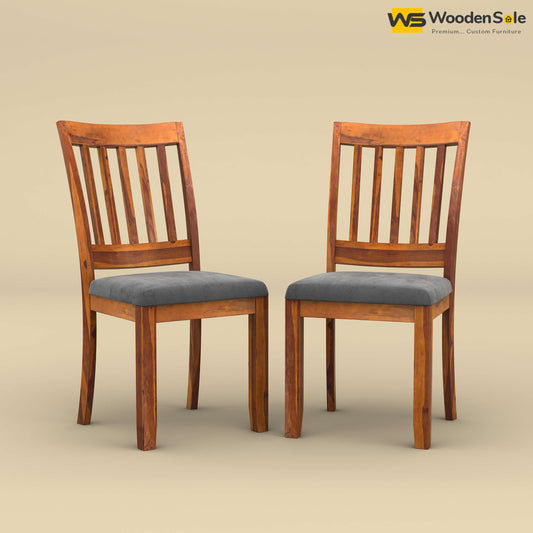 Martha Dining Chair Set of 2 (Honey Finish)
